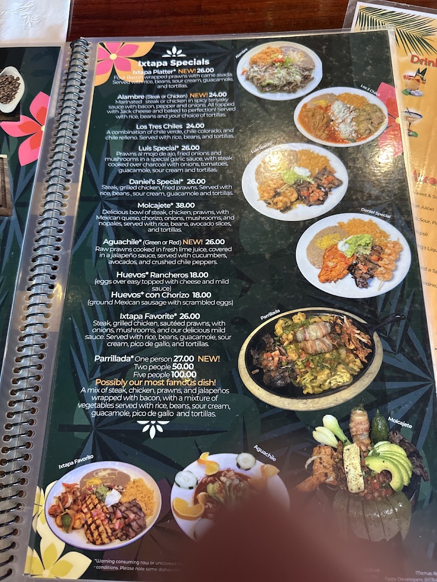 Menu Ixtapa Restaurant-10