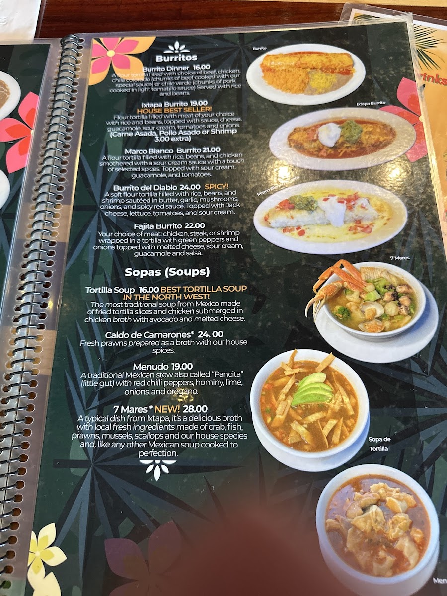 Menu Ixtapa Restaurant-4