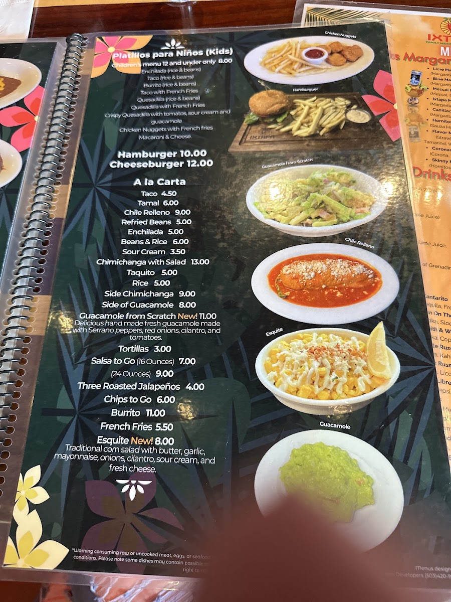 Menu Ixtapa Restaurant-9