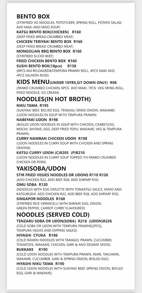Menu Izakaya Matsuri-1