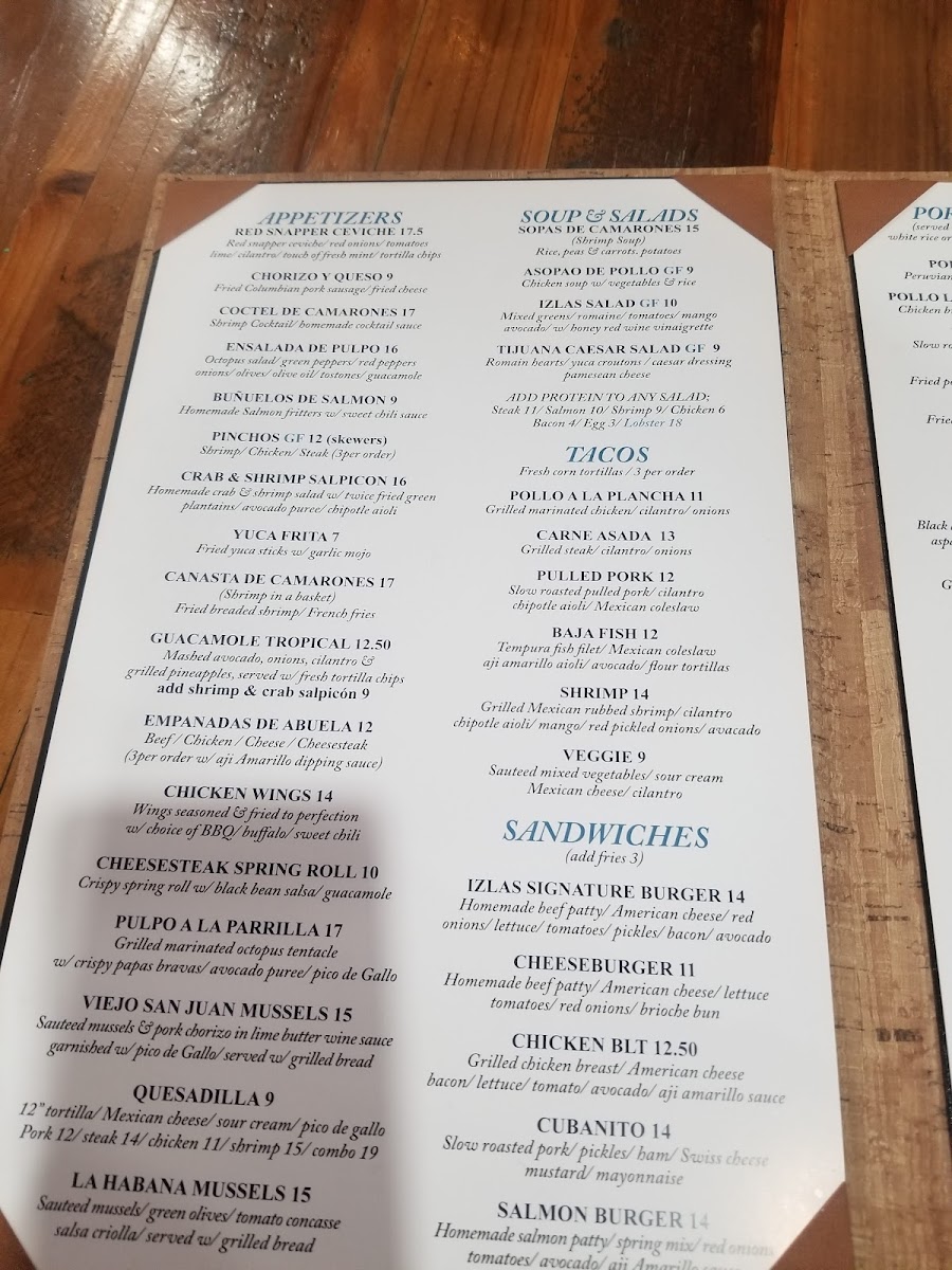 Menu Izlas Puertorican Cuisine-5