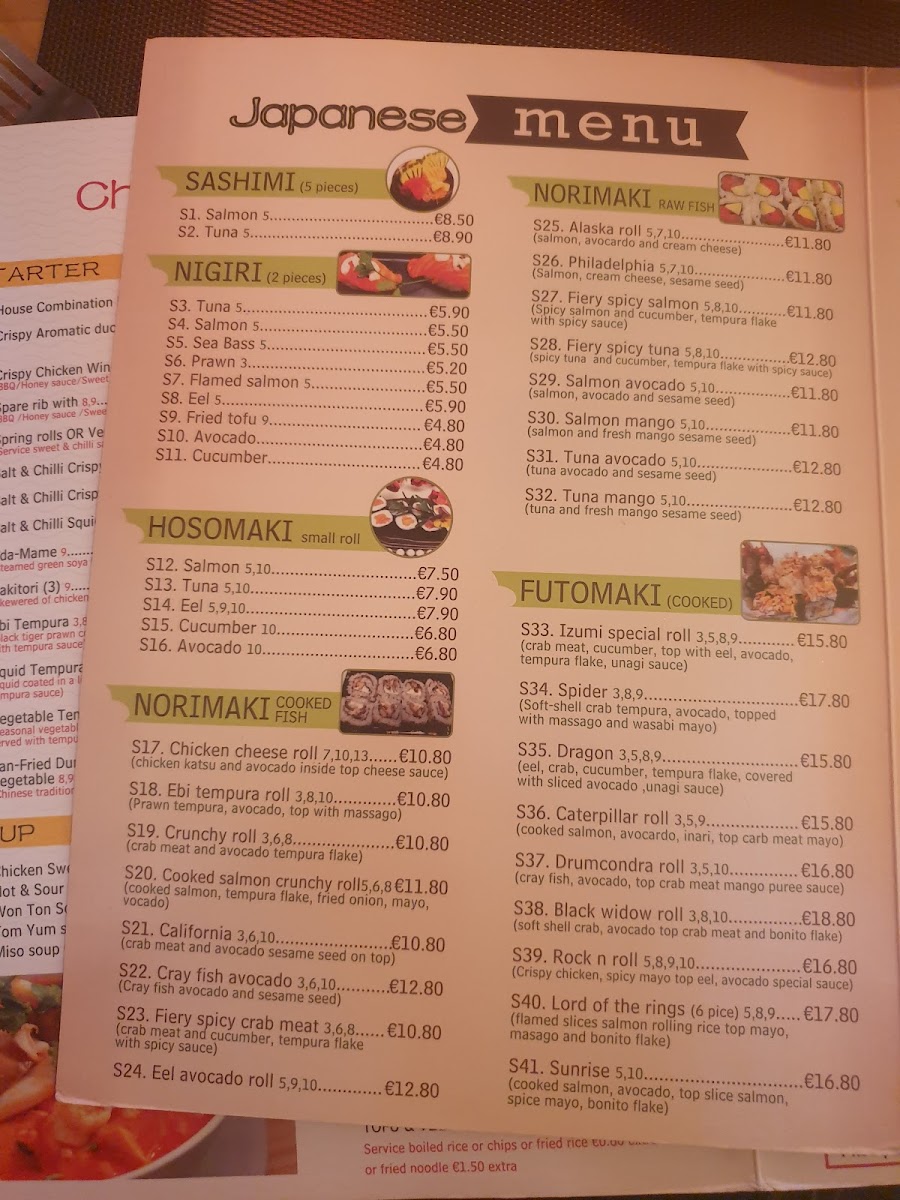 Menu Izumi Japanese Sushi & Chinese-10