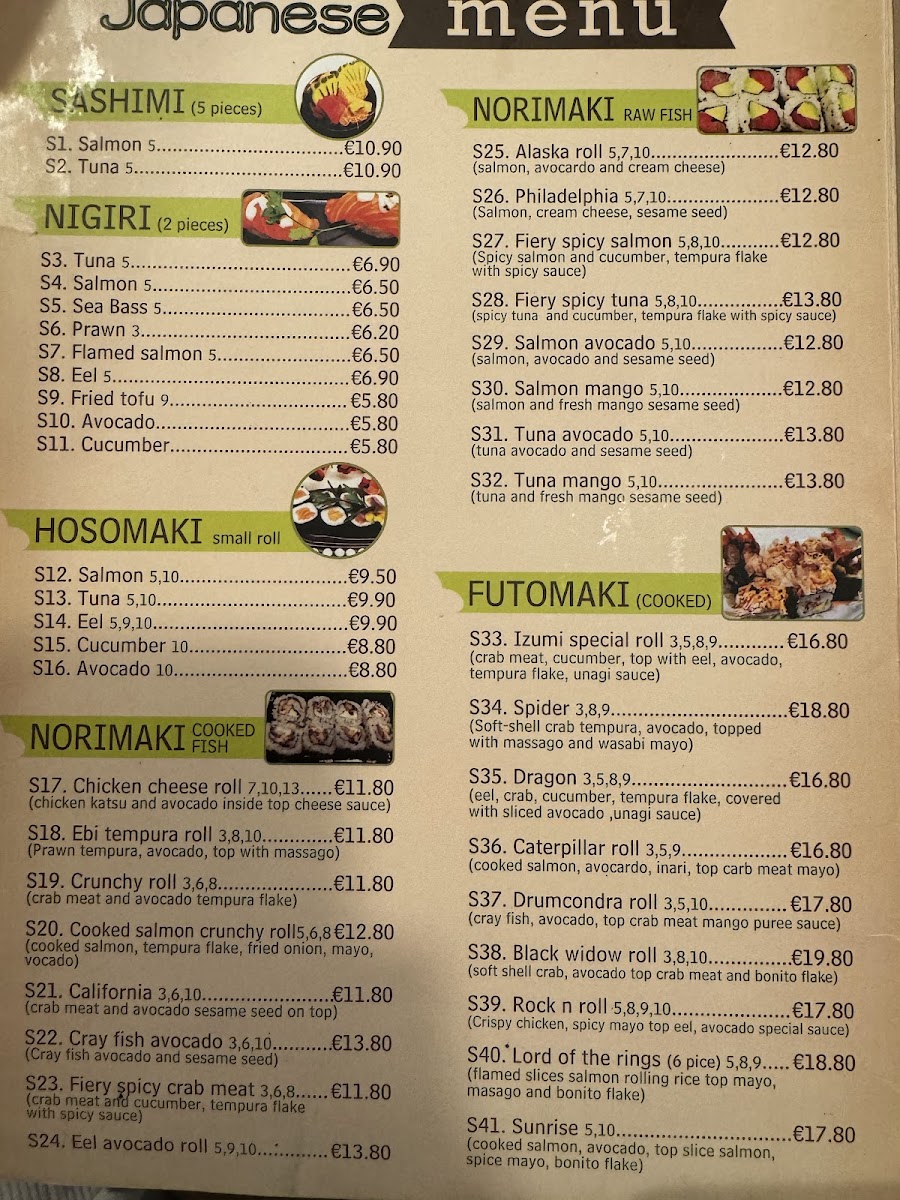 Menu Izumi Japanese Sushi & Chinese-5