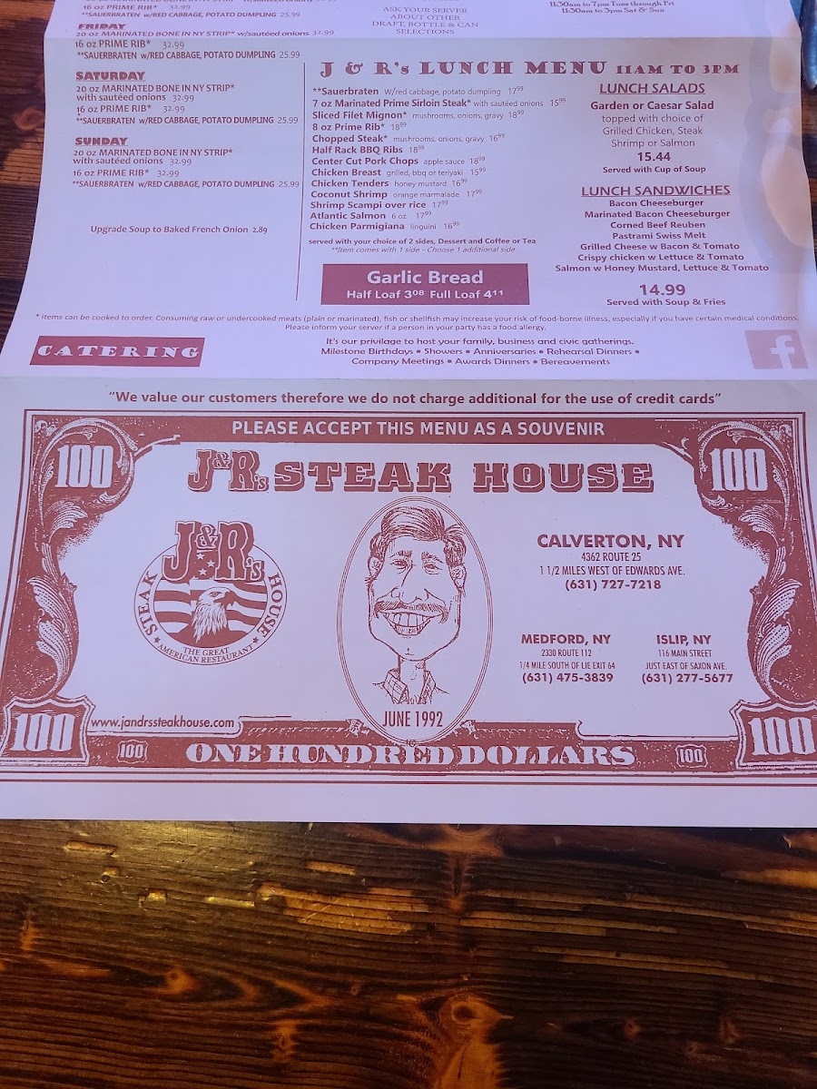 Menu J And R's Steakhouse-3