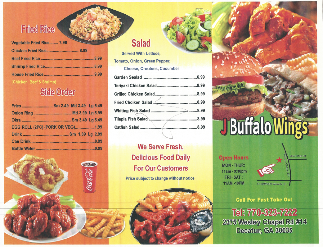 Menu J Buffalo Wings-2