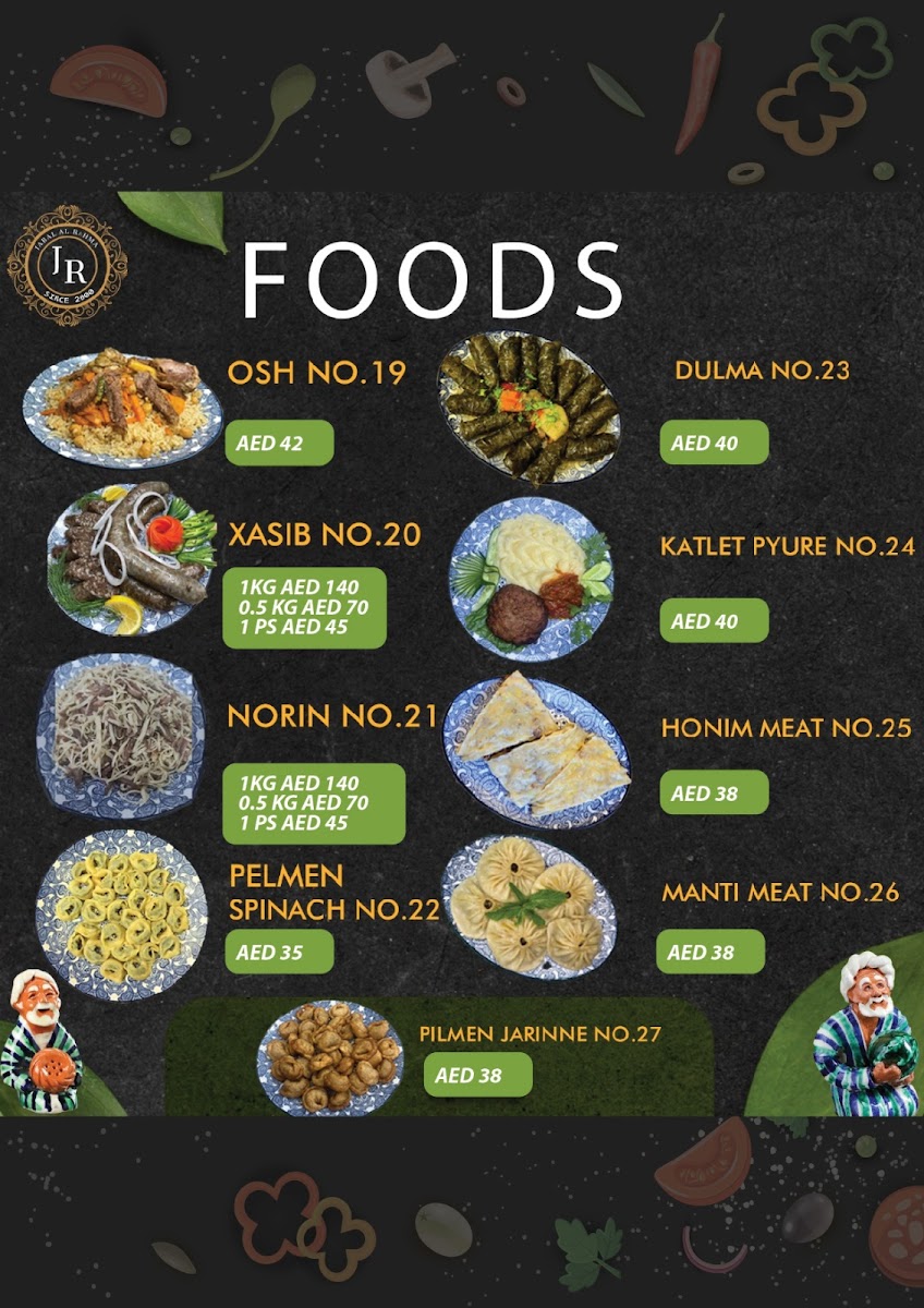 Menu Jabal Al Rahma Restaurant (Uzbek - Russian) Русско-Узбекский-3