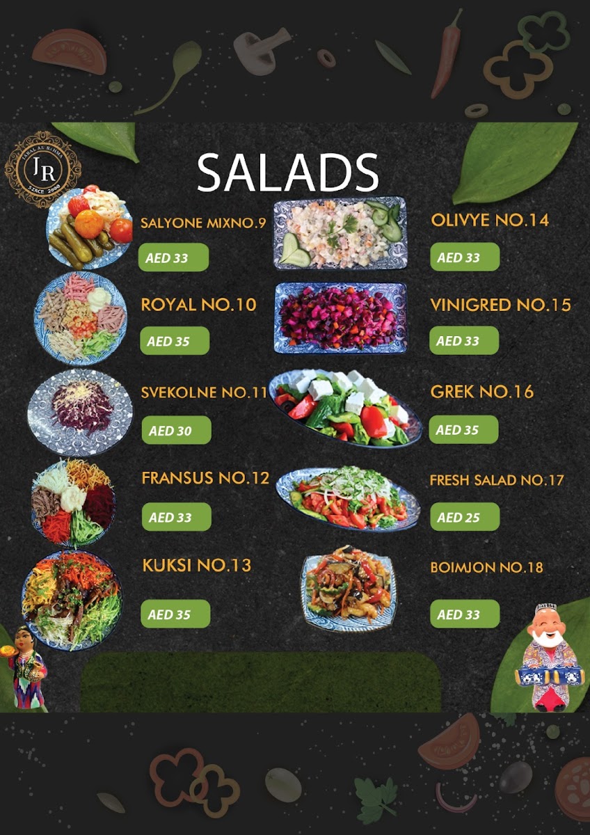 Menu Jabal Al Rahma Restaurant (Uzbek - Russian) Русско-Узбекский-4