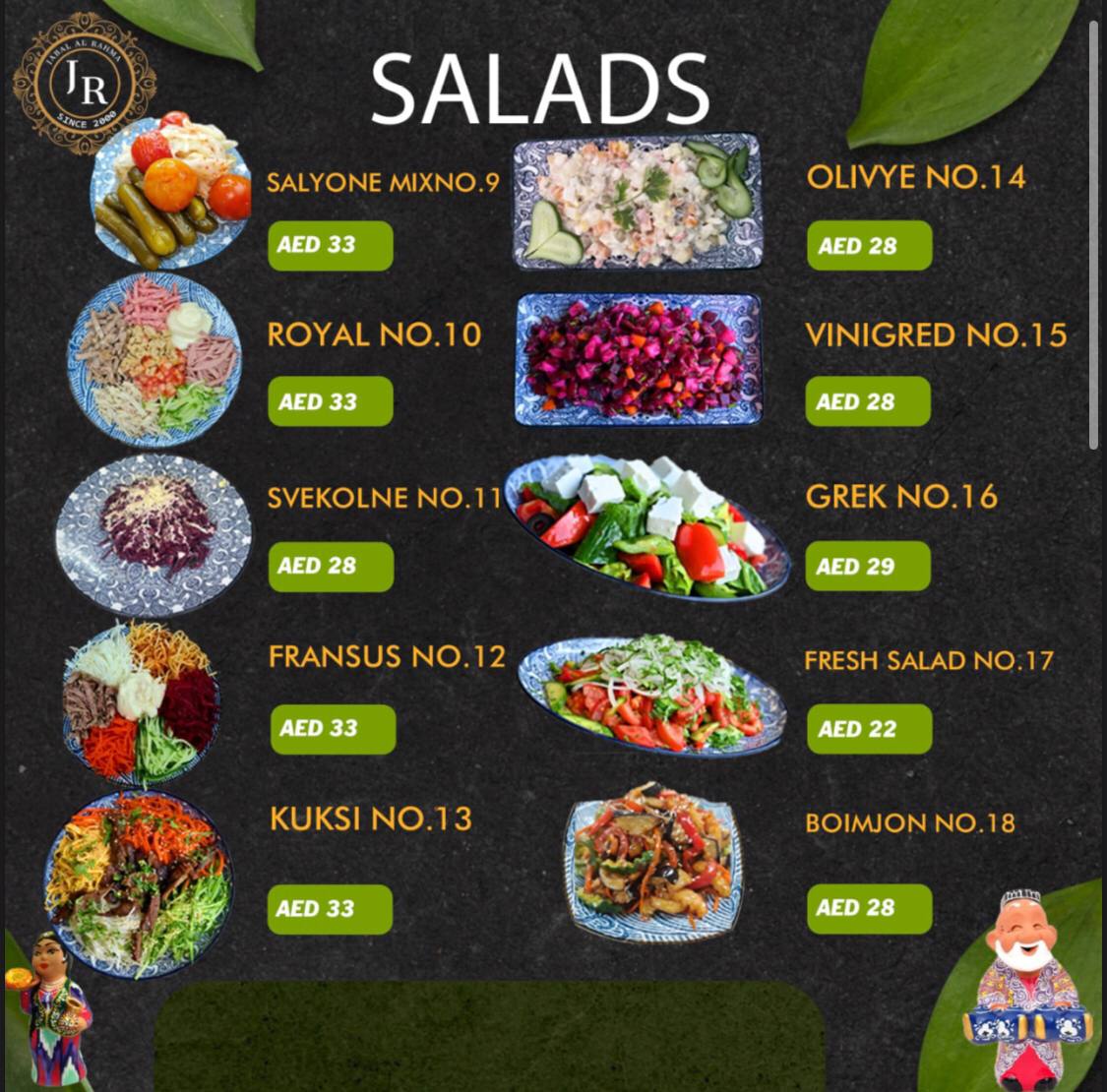 Menu Jabal Al Rahma Restaurant (Uzbek - Russian) Русско-Узбекский-5