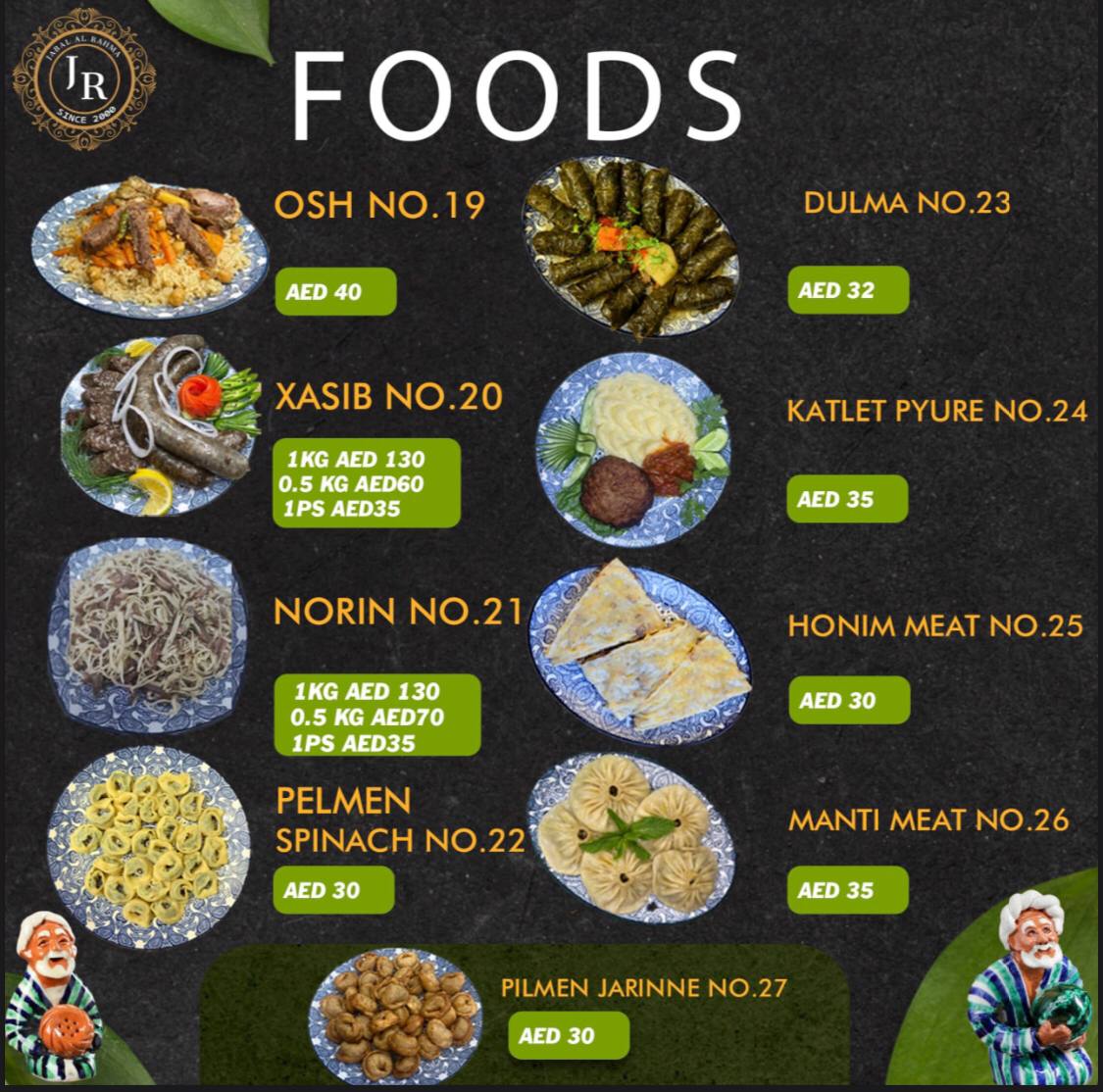 Menu Jabal Al Rahma Restaurant (Uzbek - Russian) Русско-Узбекский-8