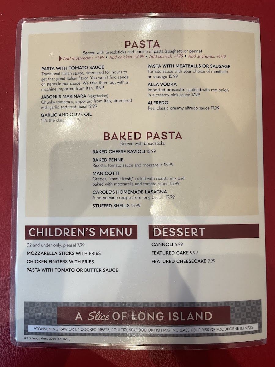 Menu Jaboni's Pizzeria Kingston Pike-4