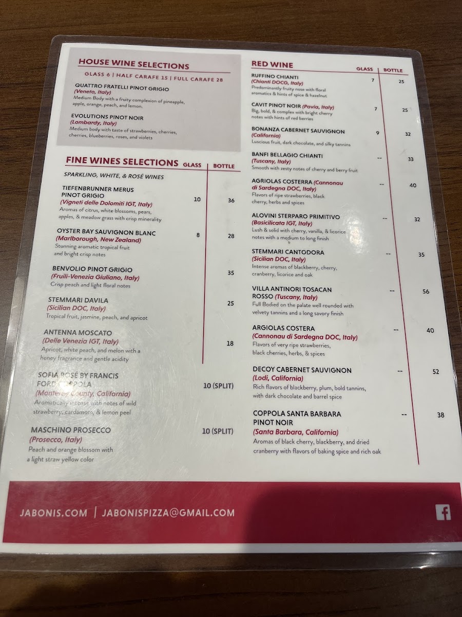 Menu Jaboni's Pizzeria Kingston Pike-8
