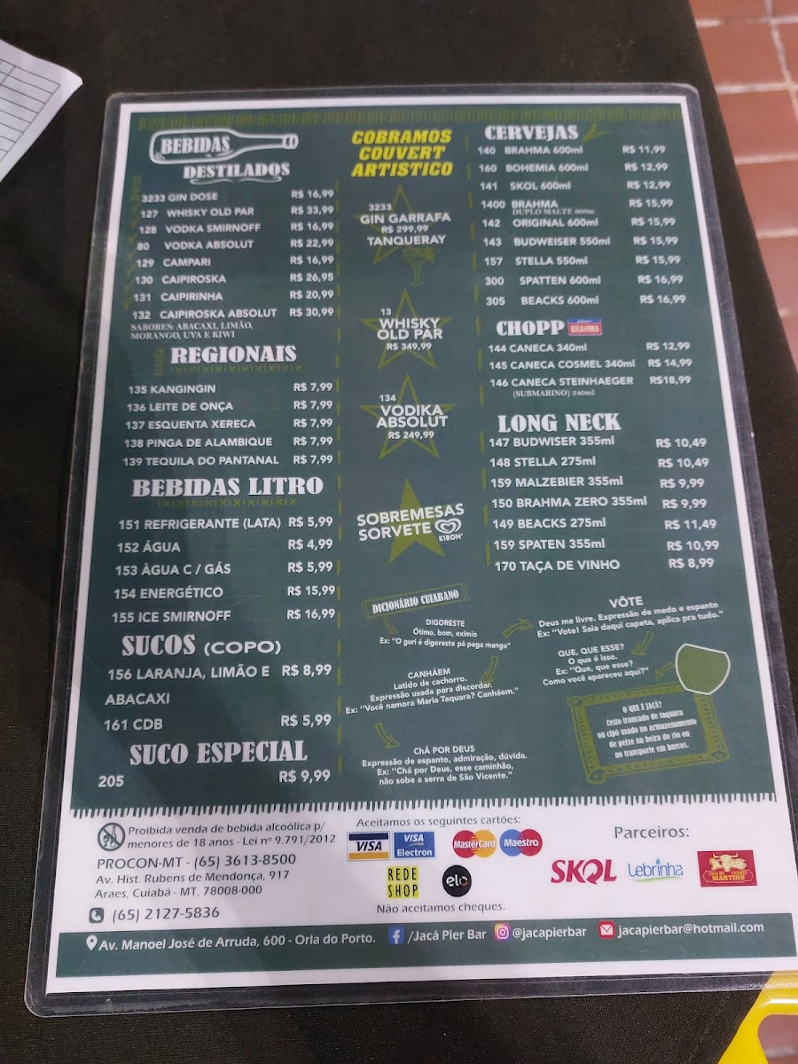 Menu Jacá Pier Bar-8