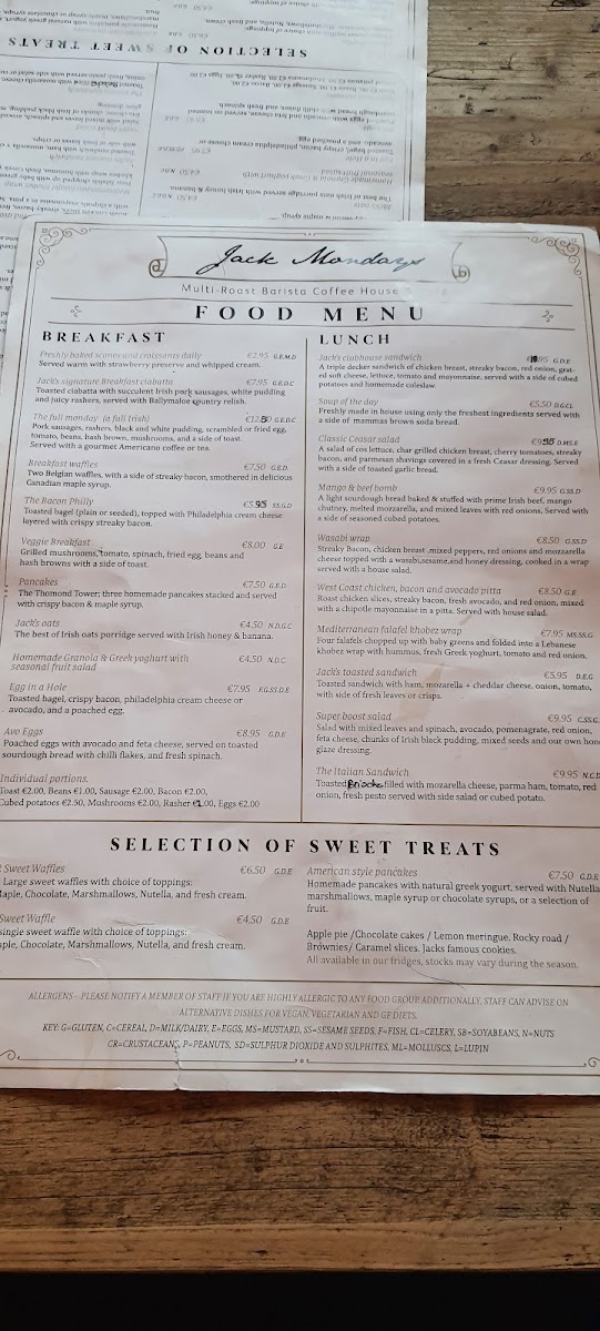 Menu Jack Monday's Coffee House-5