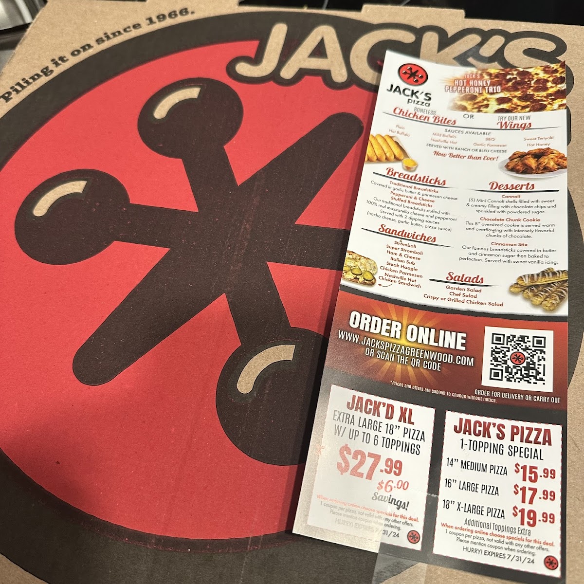 Menu Jack's Pizza-1