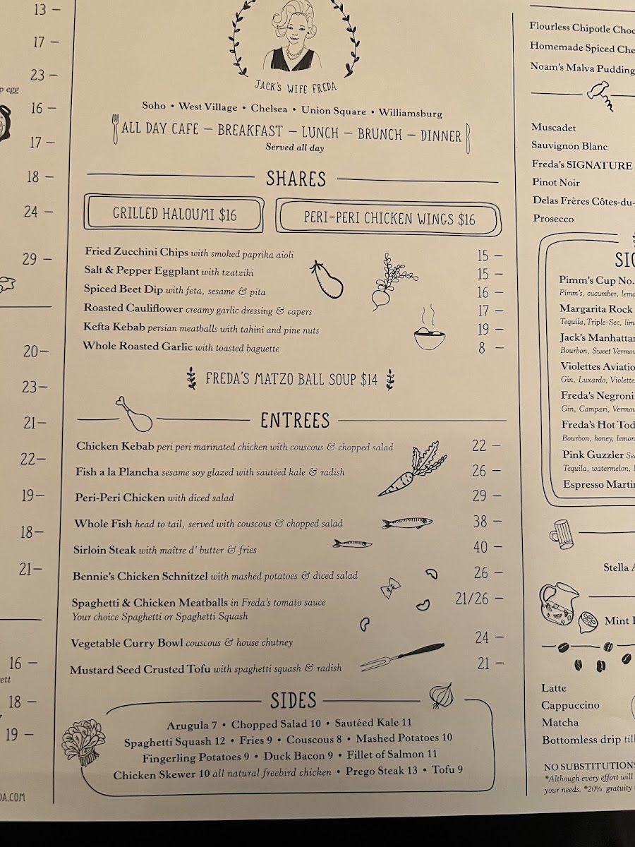 Menu Jack's Wife Freda-10