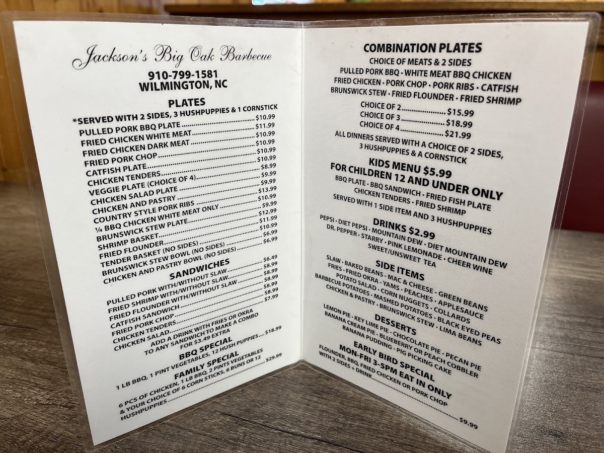 Menu Jackson's Big Oak Barbecue-2