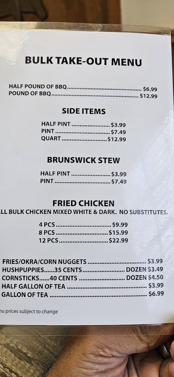 Menu Jackson's Big Oak Barbecue-7