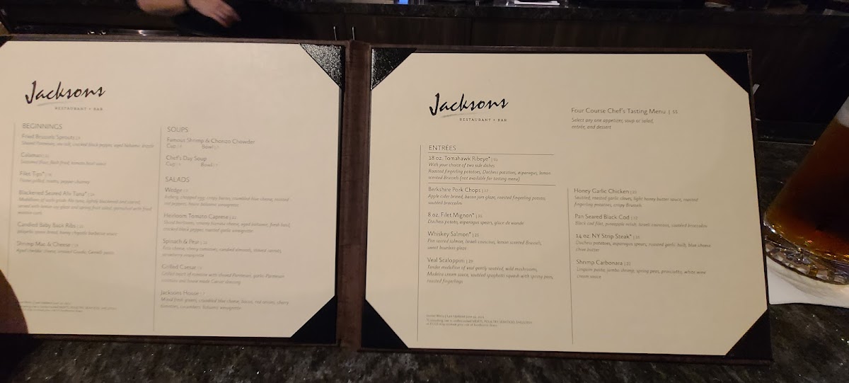Menu Jacksons Restaurant + Bar Monaca-2