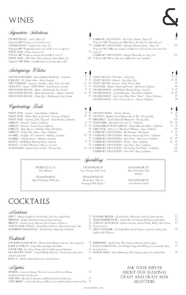 Menu Jacob & Anthony's American Grille-3
