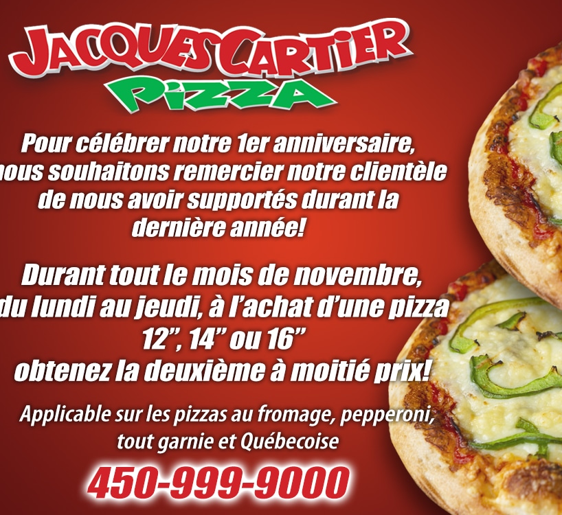 Menu Jacques Cartier Pizza - Boulevard Rome-8