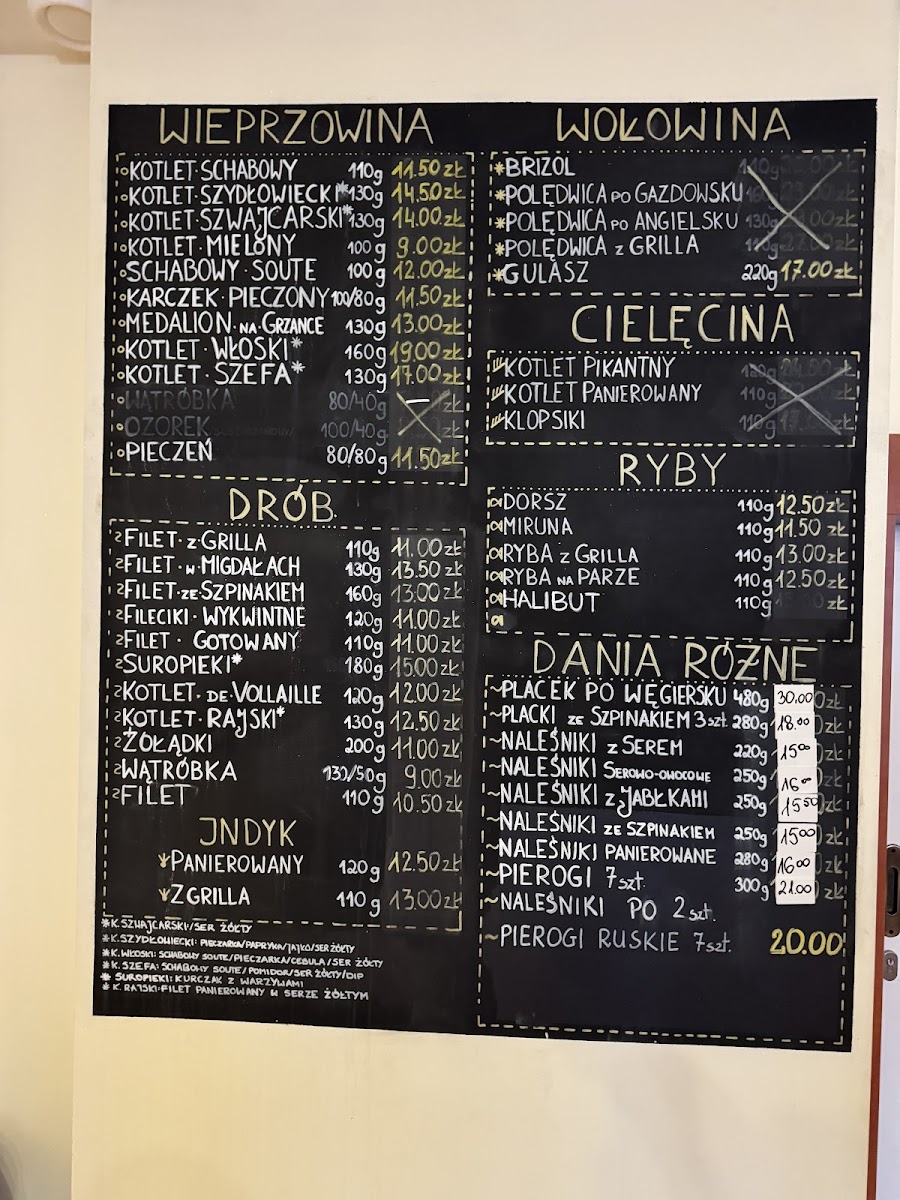 Menu Jadłodajnia Romana-1