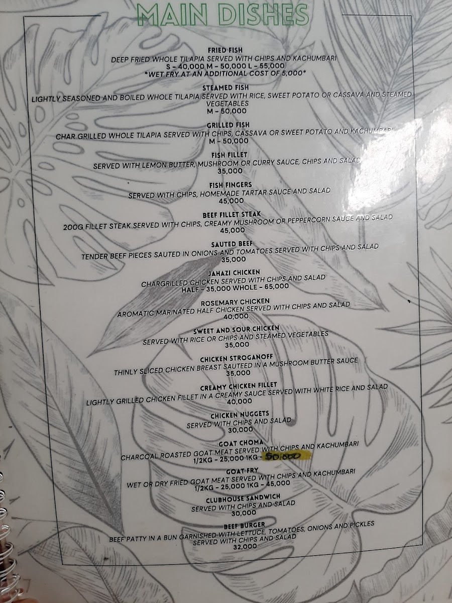 Menu Jahazi Pier-10