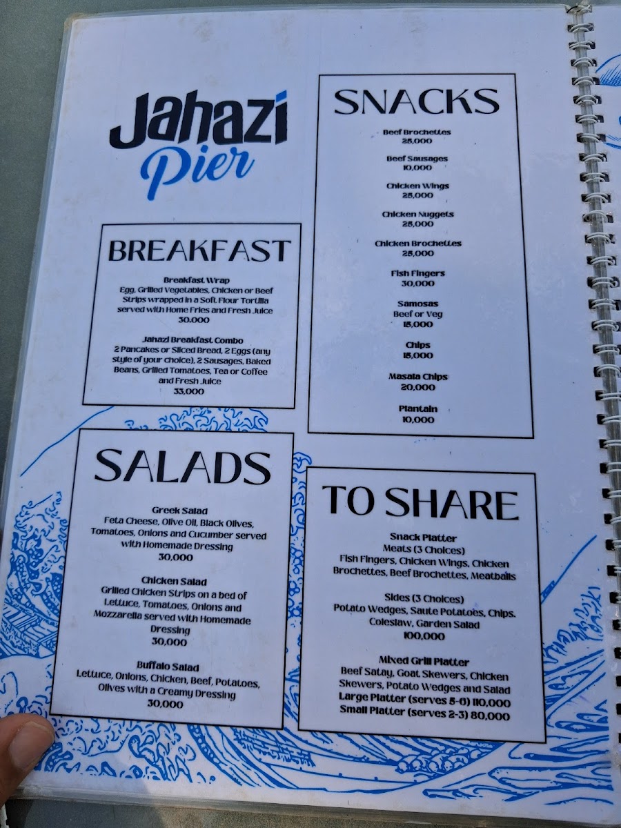 Menu Jahazi Pier-3