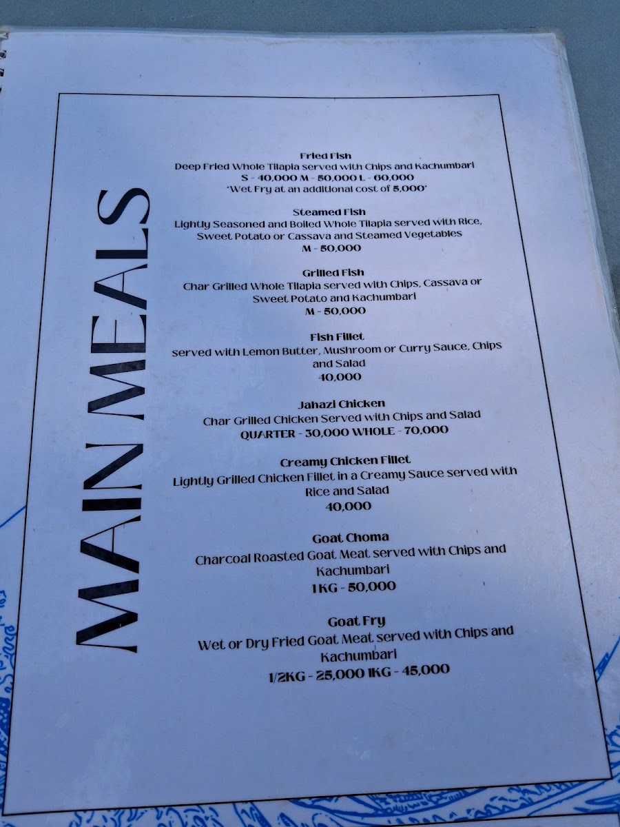 Menu Jahazi Pier-5