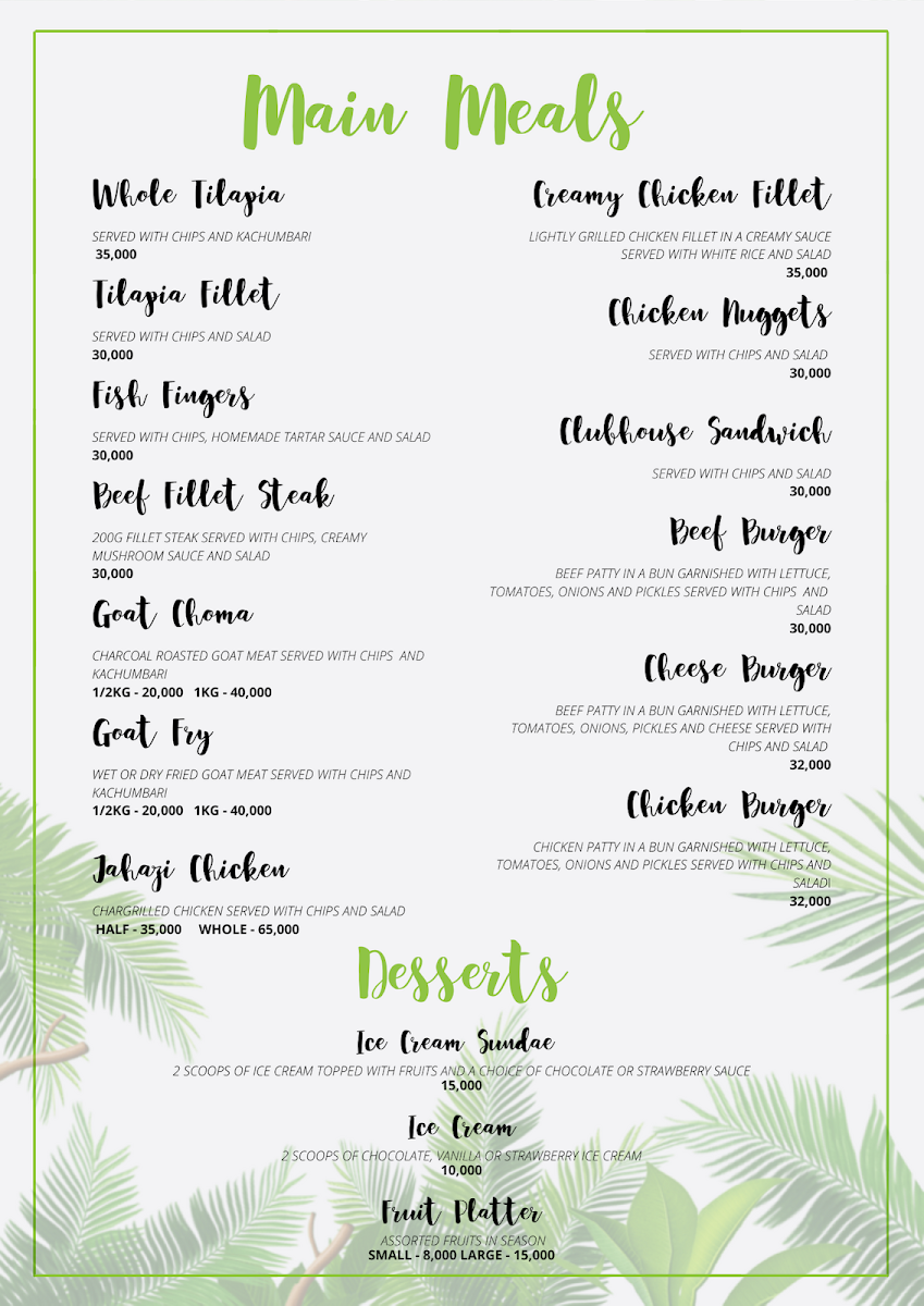 Menu Jahazi Pier-7