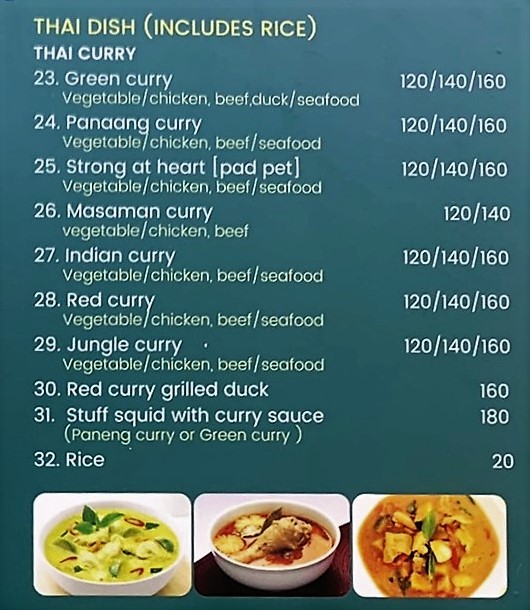 Menu Jai-Dee Home. Restaurant, Bar On The Beach.-2