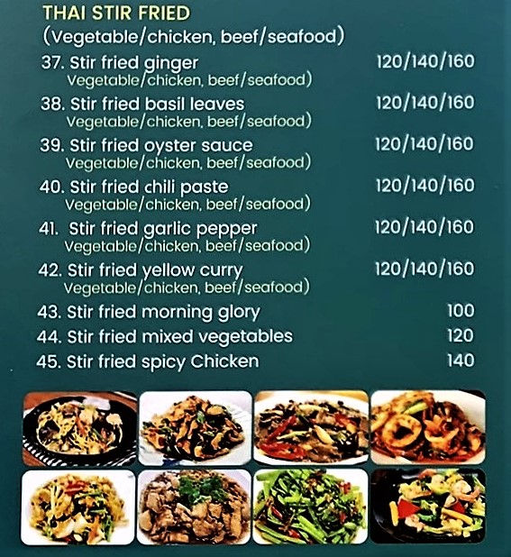 Menu Jai-Dee Home. Restaurant, Bar On The Beach.-7
