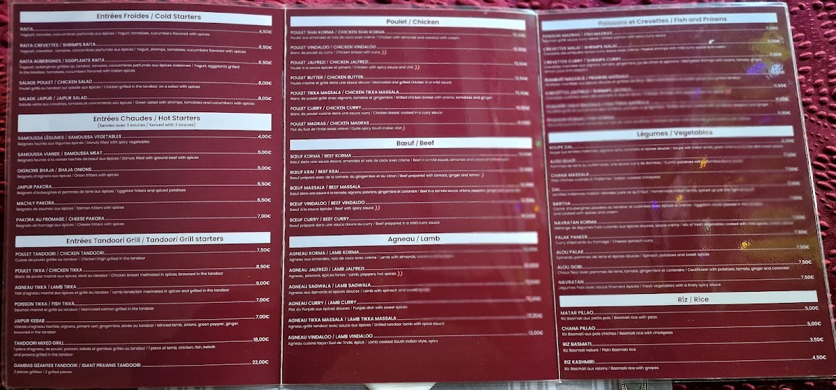 Menu Jaipur Rajasthan-1