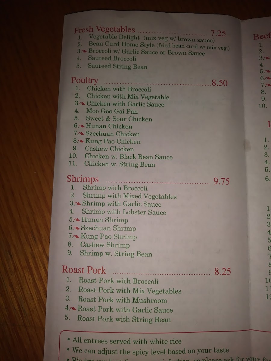 Menu Jake's Chinese Buffet-10