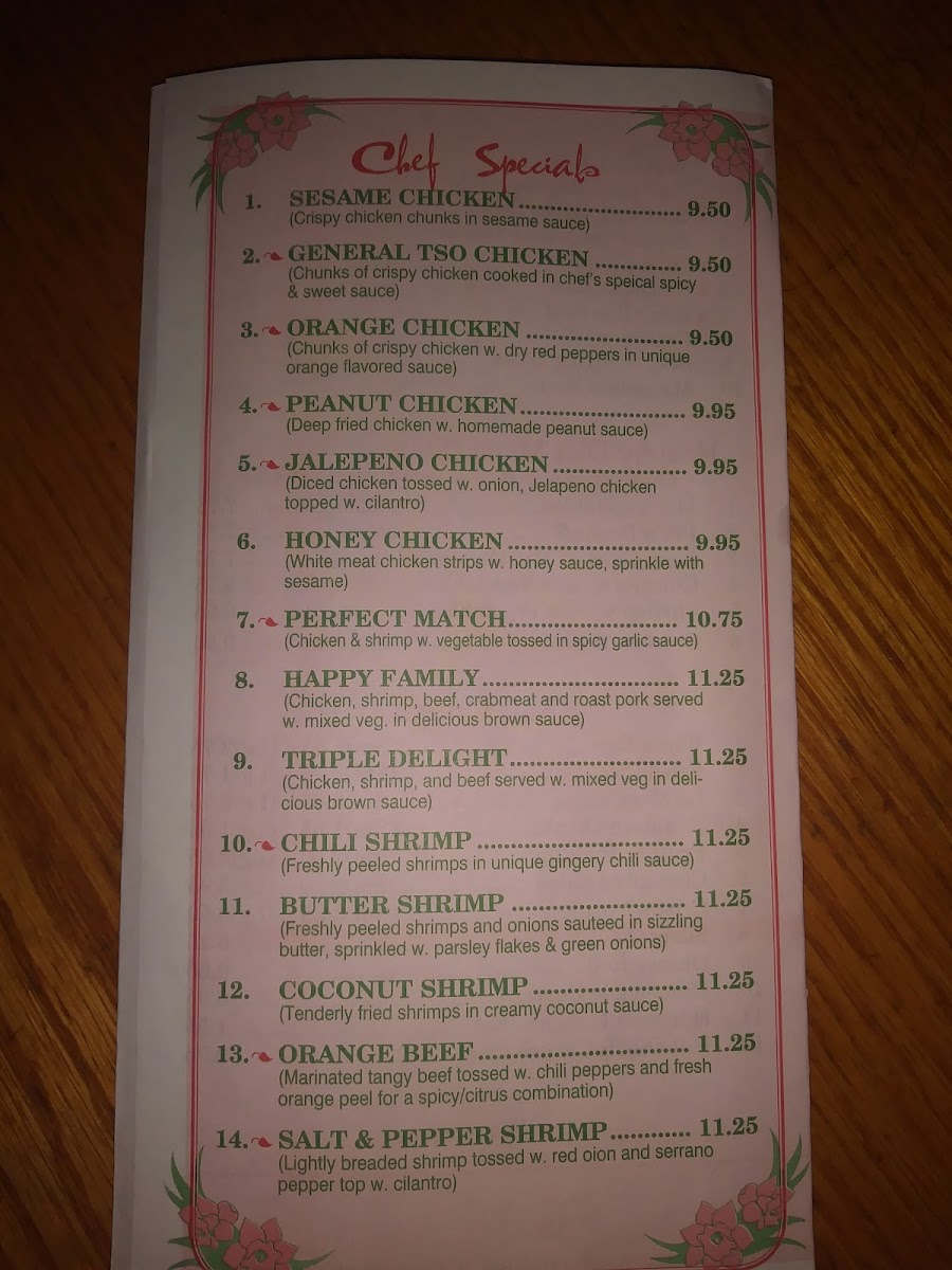 Menu Jake's Chinese Buffet-7