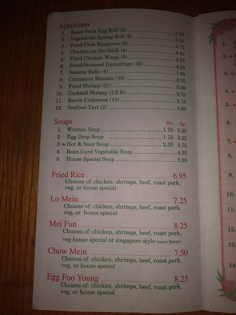 Menu Jake's Chinese Buffet-8