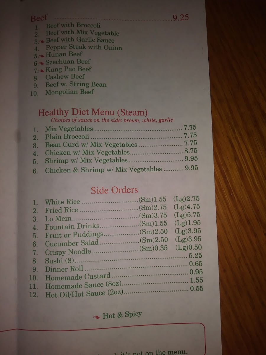 Menu Jake's Chinese Buffet-9