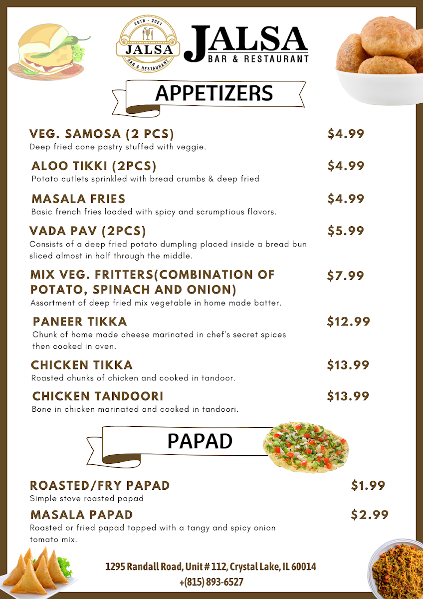 Menu Jalsa Indian Bar And Restaurant-1