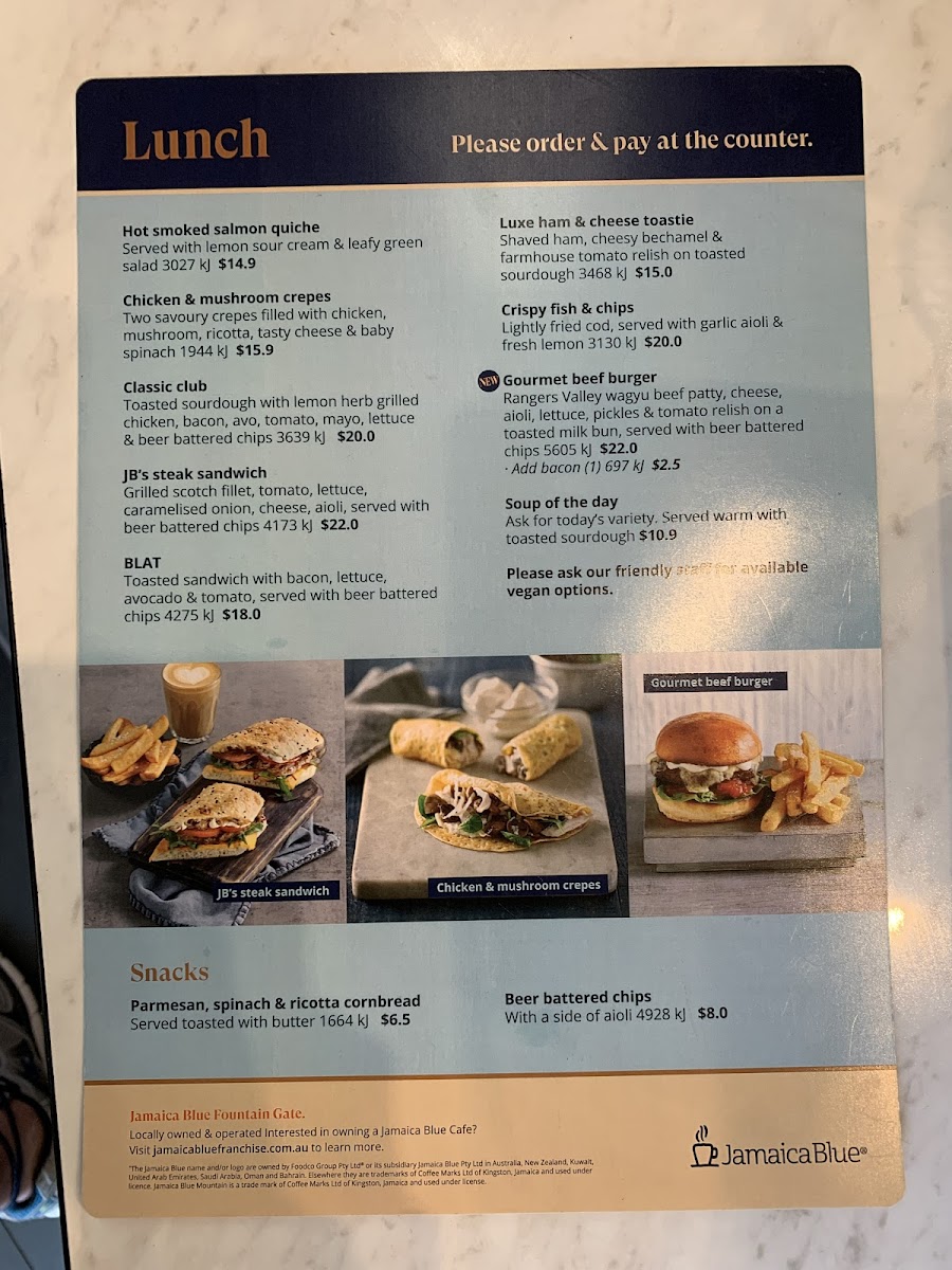 Menu Jamaica Blue Fountain Gate-6