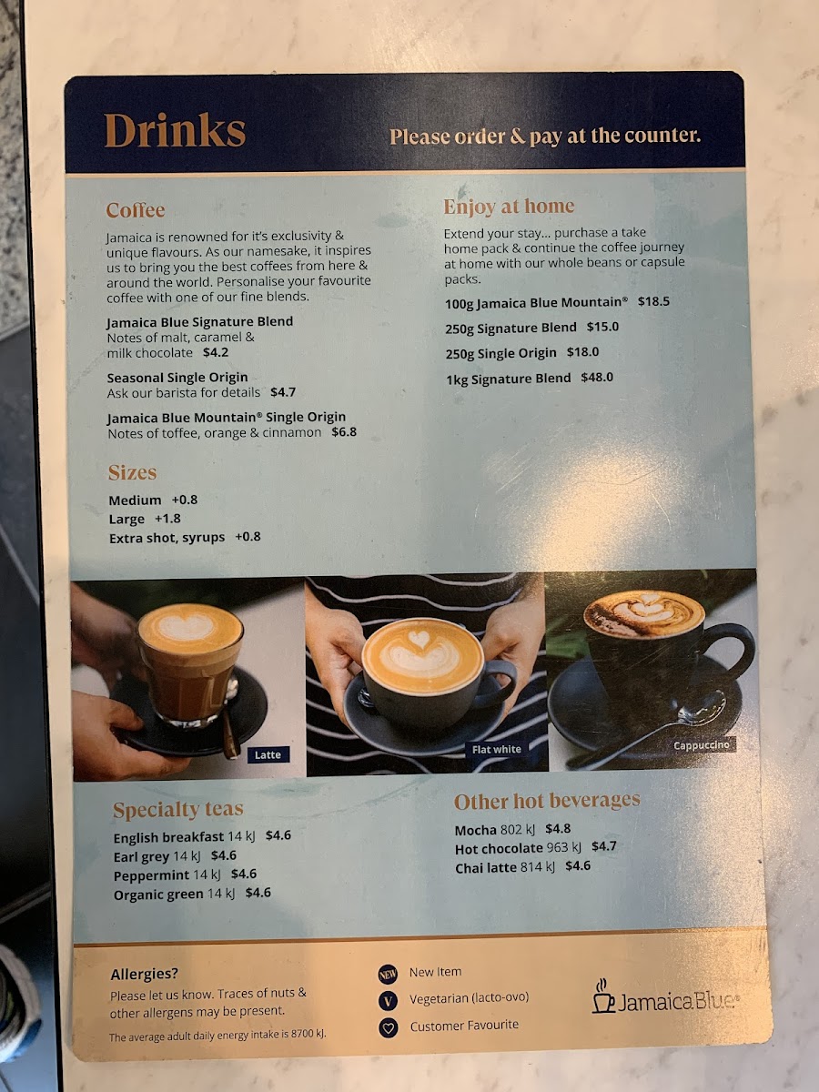 Menu Jamaica Blue Fountain Gate-9