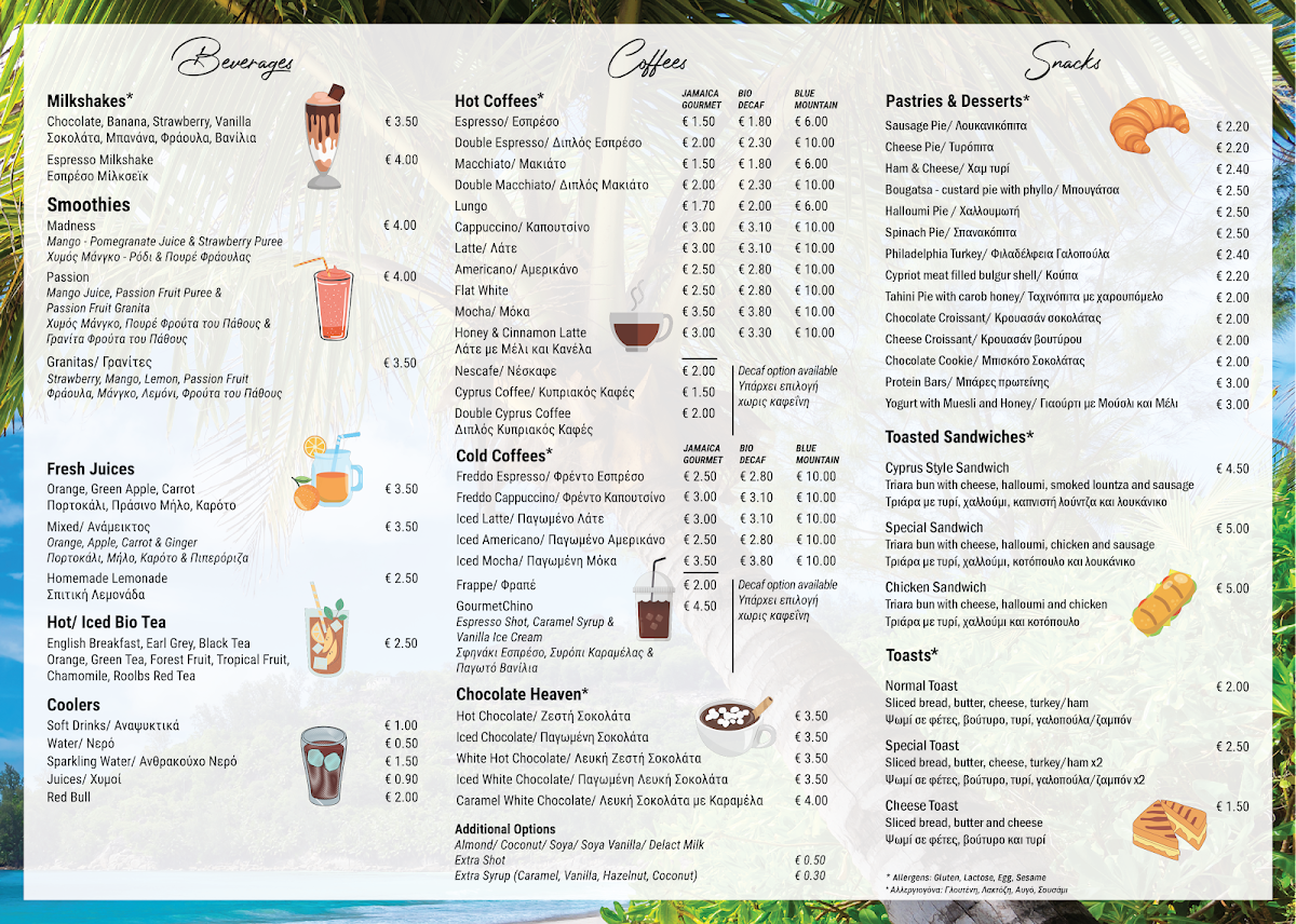 Menu Jamaican Coffee Shop-1