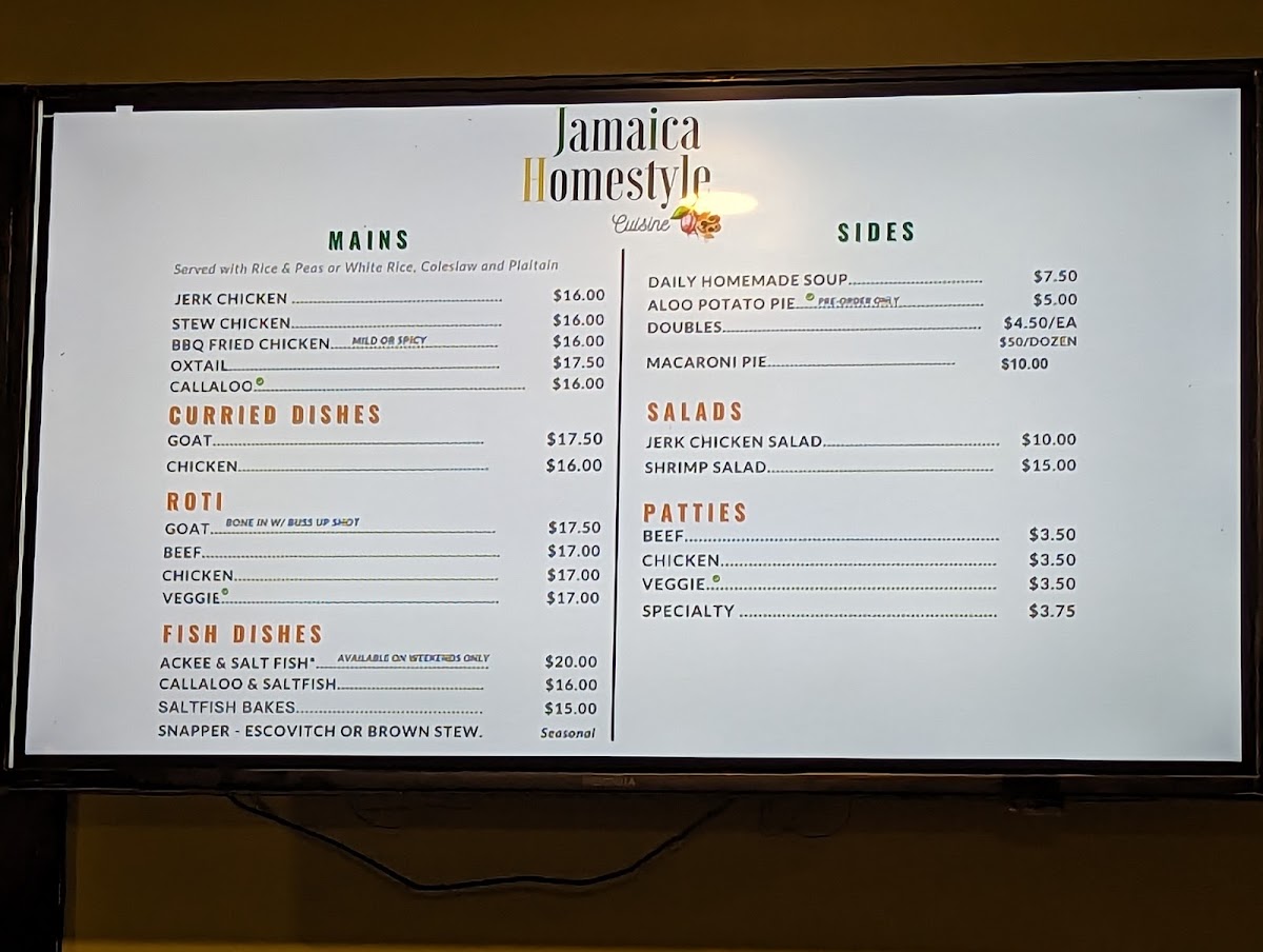 Menu Jamaican Homestyle Cuisine-1