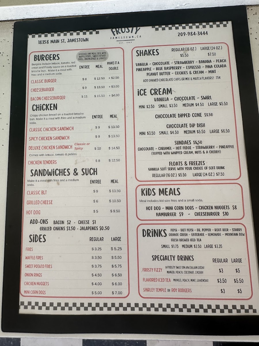 Menu Jamestown Frosty-2