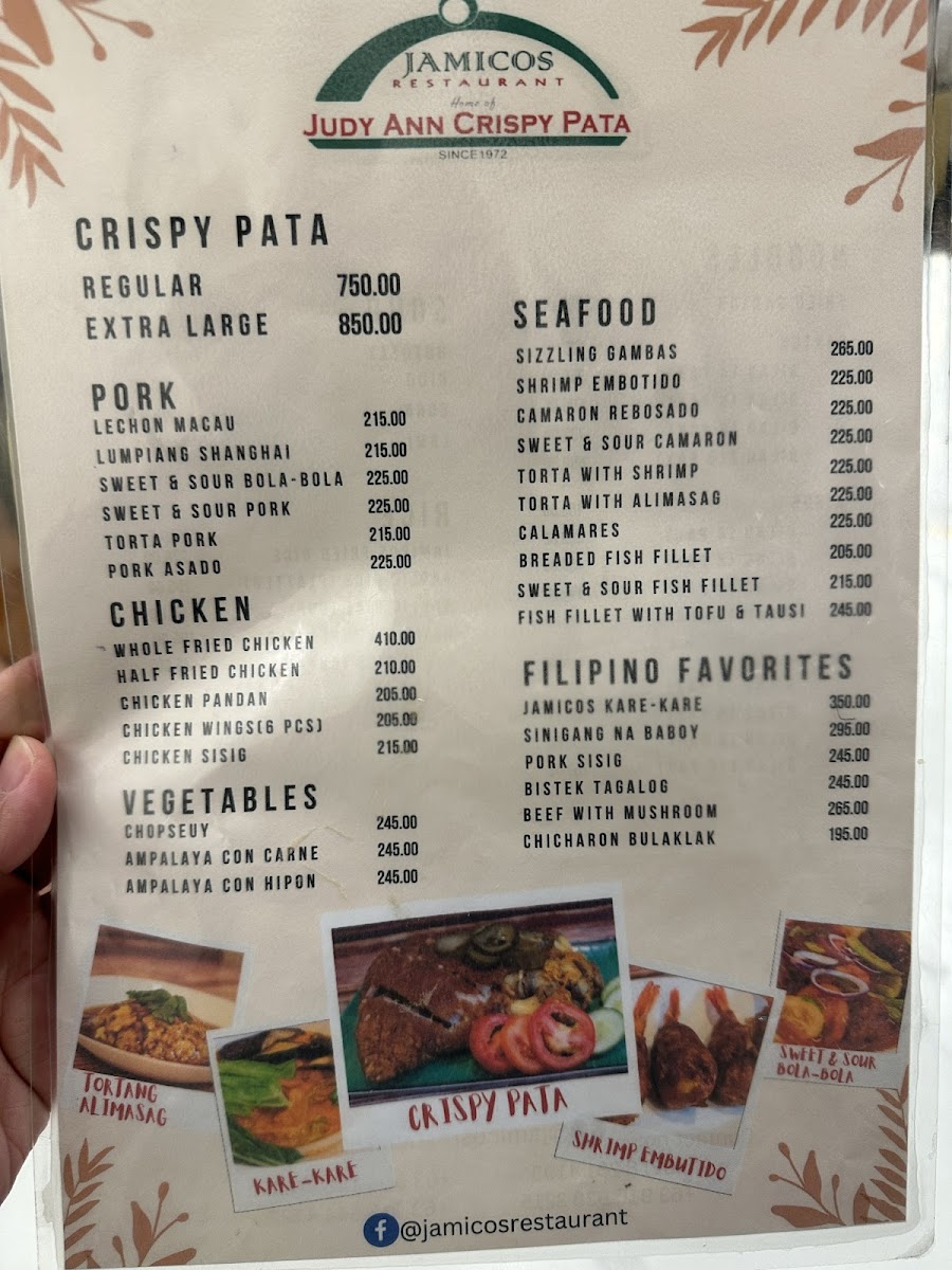Menu Jamicos Restaurant-1