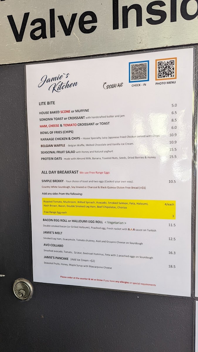 Menu Jamie's Kitchen, Darlinghurst Sydney-8