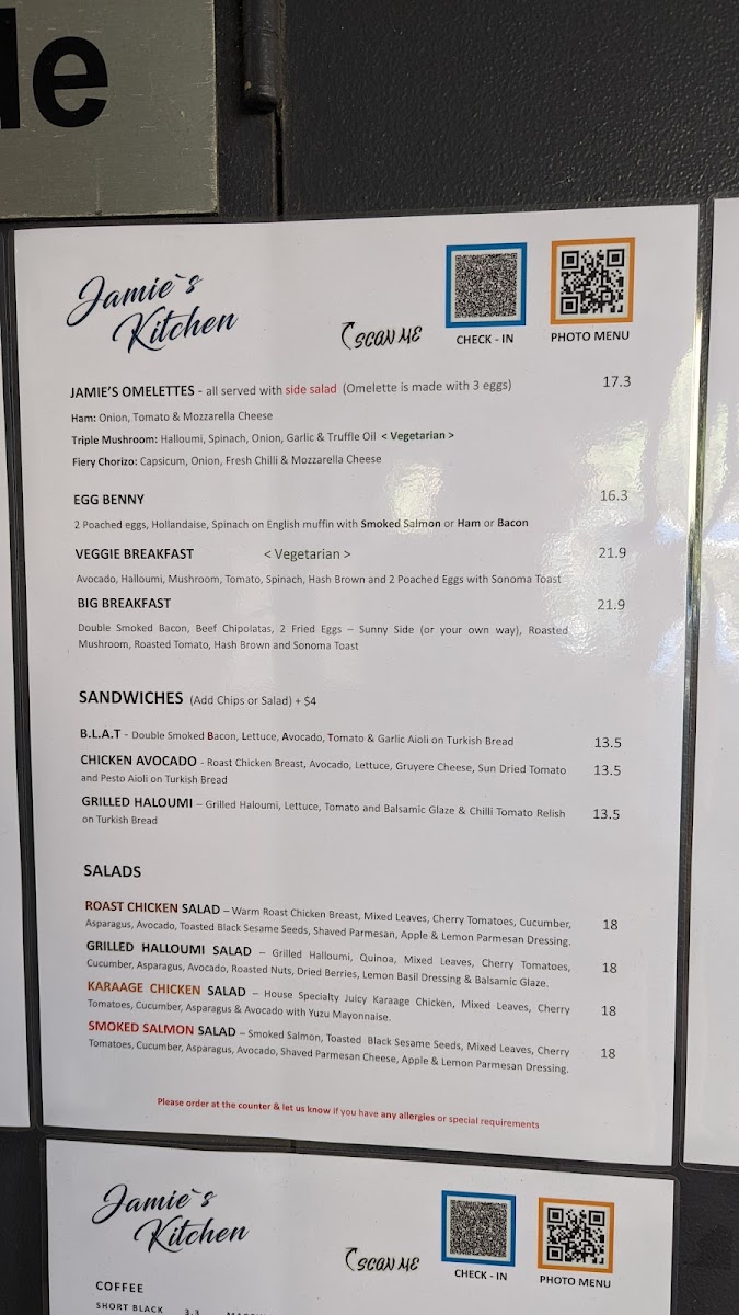Menu Jamie's Kitchen, Darlinghurst Sydney-9