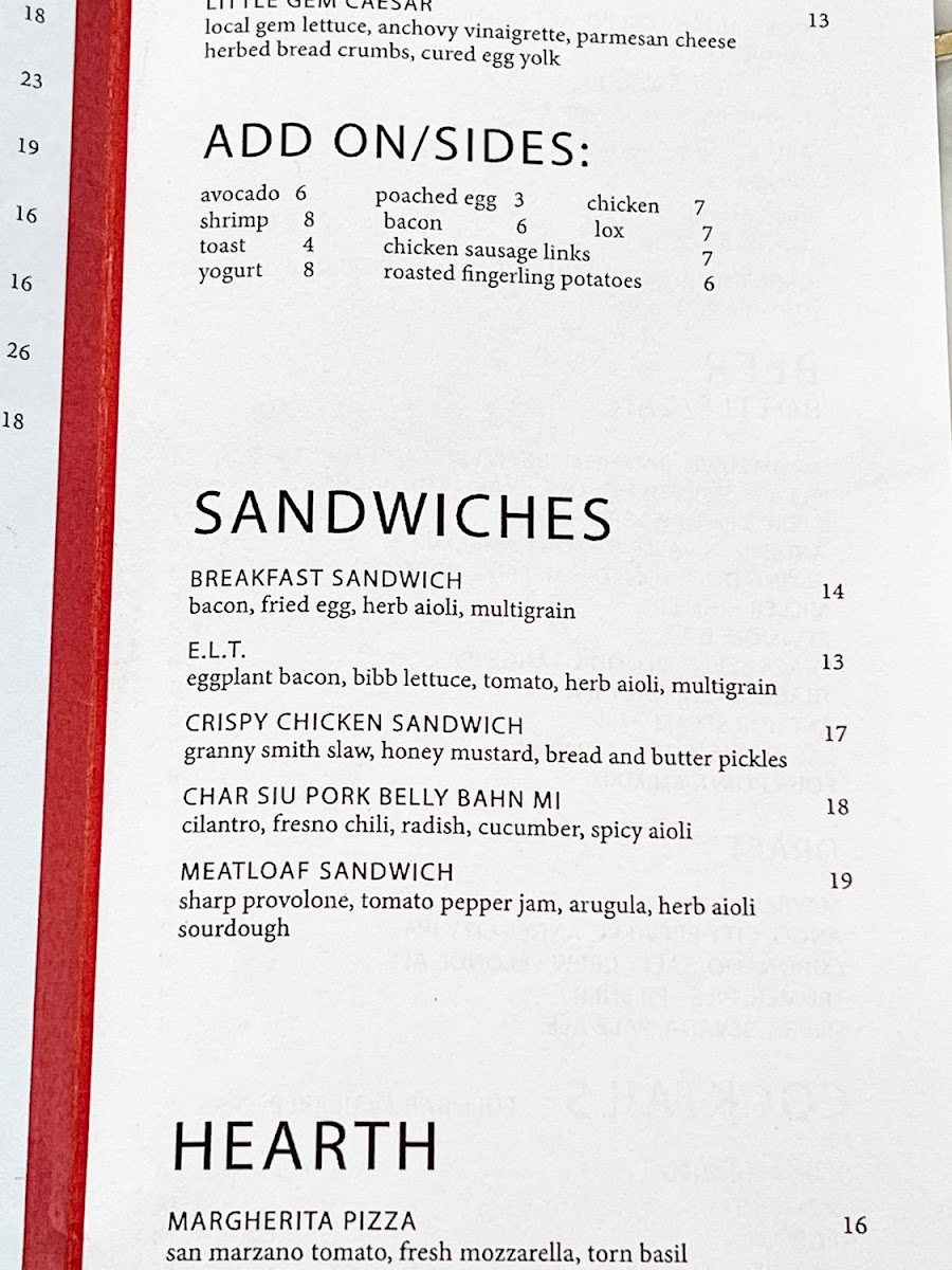 Menu Jane Q-5