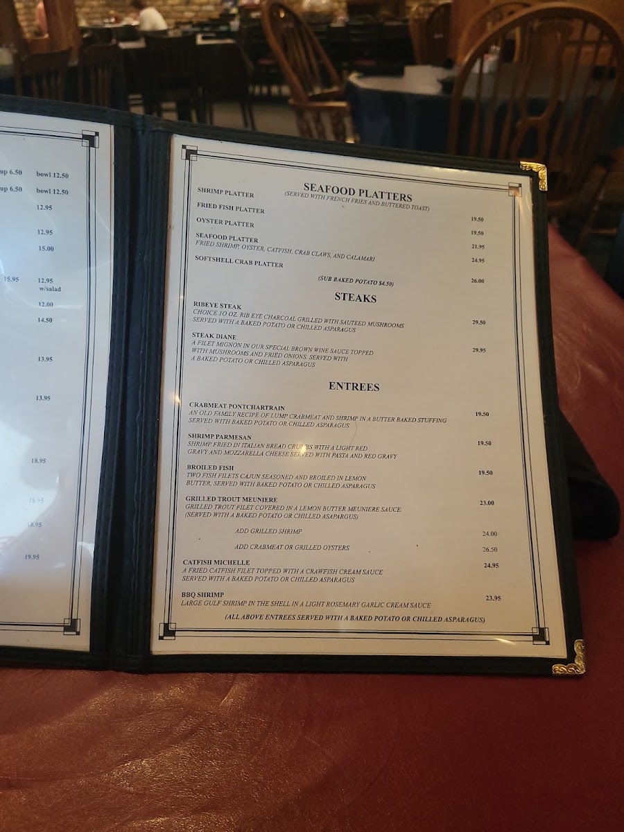 Menu Janie Brown's Restaurant-1