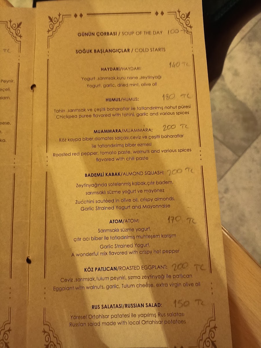 Menu Janus Cappadocia Restaurant-6