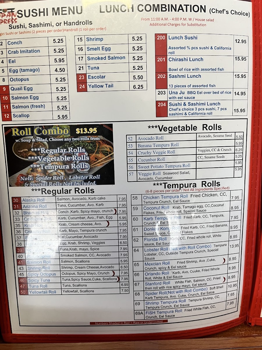 Menu Japan Express-3