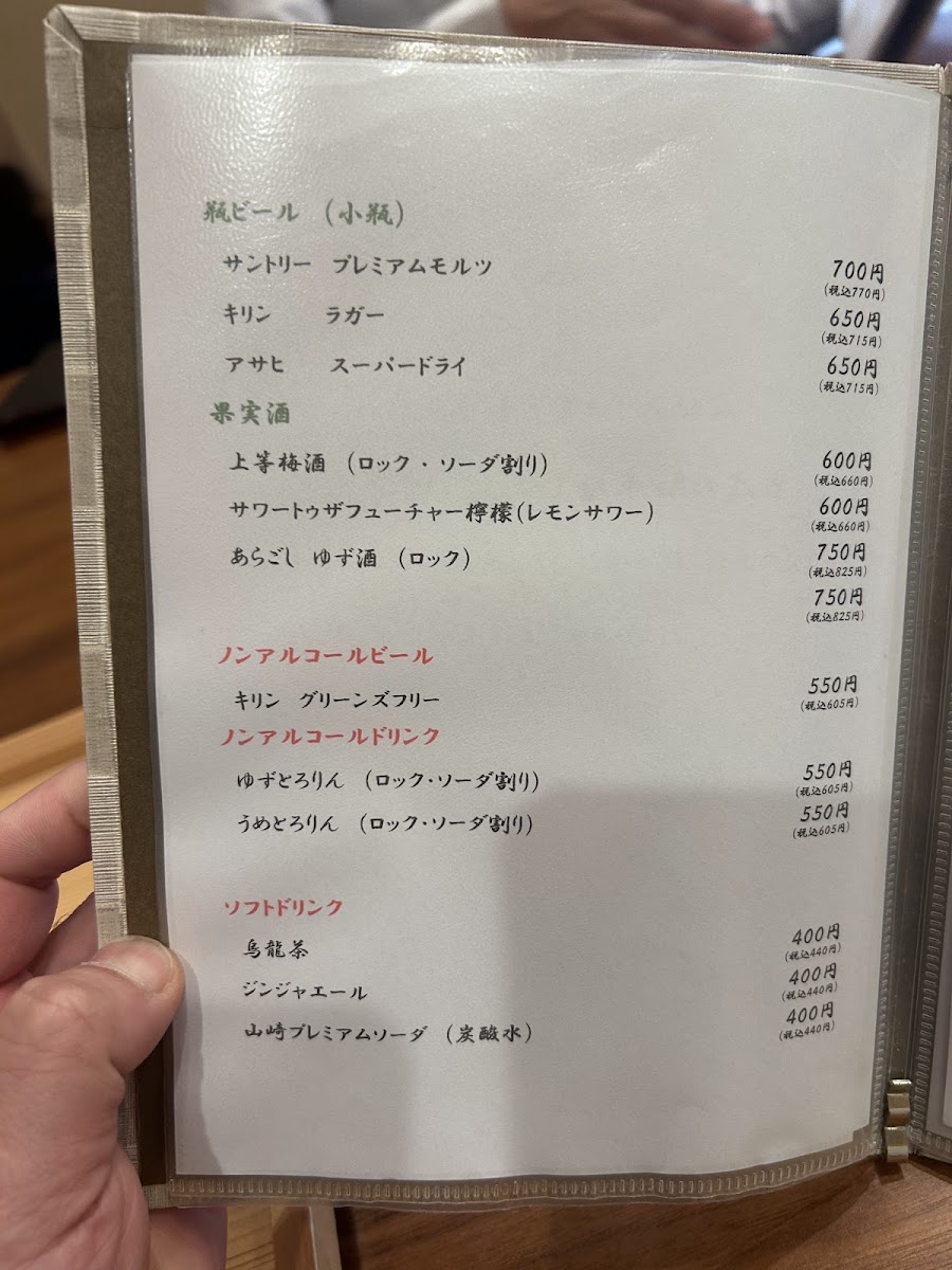 Menu Japanese Restaurant Tomita-1